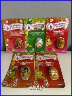 Set of 5 mini-figures Strawberries lemon, apricot, strawberry, orange VTG 1982