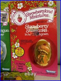 Set of 5 mini-figures Strawberries lemon, apricot, strawberry, orange VTG 1982