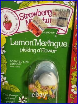 Set of 5 mini-figures Strawberries lemon, apricot, strawberry, orange VTG 1982