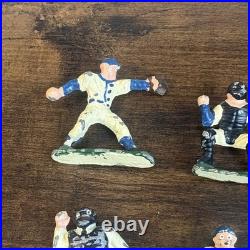 Set of 9 1930-40s Vintage Baseball Player Lead Mini Figures Very Rare
