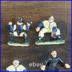 Set of 9 1930-40s Vintage Baseball Player Lead Mini Figures Very Rare