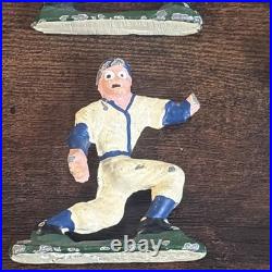 Set of 9 1930-40s Vintage Baseball Player Lead Mini Figures Very Rare