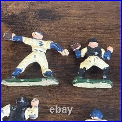 Set of 9 1930-40s Vintage Baseball Player Lead Mini Figures Very Rare
