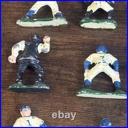 Set of 9 1930-40s Vintage Baseball Player Lead Mini Figures Very Rare