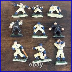 Set of 9 1930-40s Vintage Baseball Player Lead Mini Figures Very Rare