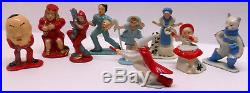 Set of 9 Tommy Toy Nursery Rhyme Lead Cast Figures Humpty Bo Peep Puss In Boots