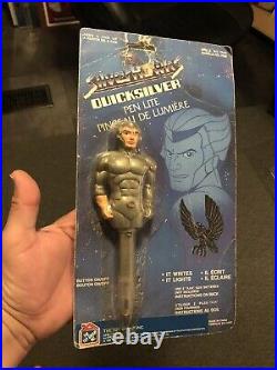 Silverhawks Quicksilver vintage pen light toy 1986 figure Silver Hawks canada