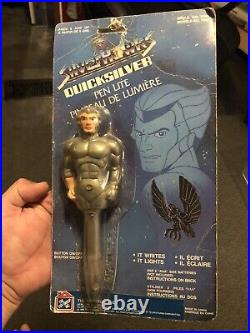 Silverhawks Quicksilver vintage pen light toy 1986 figure Silver Hawks canada