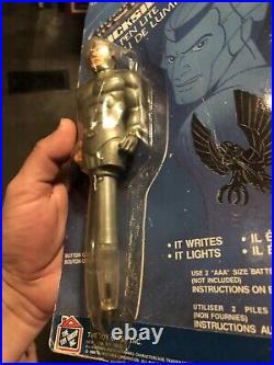 Silverhawks Quicksilver vintage pen light toy 1986 figure Silver Hawks canada