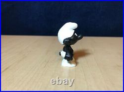 Smurfs 20007 Black Angry Smurf Figure Rare Red Teeth & Eyes Vintage Toy Figurine