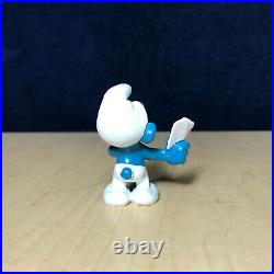 Smurfs 20056 Card Player Smurf Ass Promo Rare Vintage Figure PVC Toy Figurine