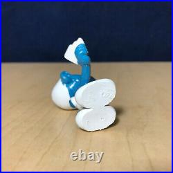 Smurfs 20056 Card Player Smurf Ass Promo Rare Vintage Figure PVC Toy Figurine