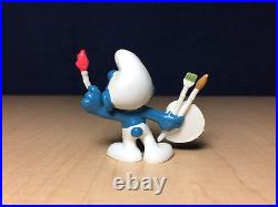 Smurfs 20089 Painter Smurf Artist Vintage Paint Figure PVC Toy Figurine Schleich