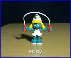 Smurfs 20168 Jump Rope Smurfette Smurf Vintage Figure 1980s PVC Toy Figurine'83