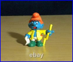 Smurfs 20229 Master Builder Smurf Architect Figure Vintage 80s PVC Toy Figurine