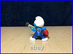 Smurfs 20449 Lead Guitar Smurf Rare Vintage Figure Music Band Toy PVC Figurine