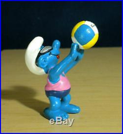 Smurfs 20477 Beach Volleyball Smurf Vintage Figure PVC Sports Toy Figurine Peyo