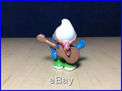 Smurfs 20517 Hippie Smurf Guitar Earring Tattoo Vintage Figure PVC Toy Figurine