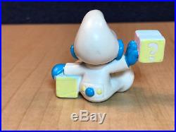 Smurfs Baby Smurf Pastel Blocks Hong Kong Rare Vintage Schleich Toy Figure 20214