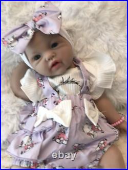 Soft Lifelike Silicone 18 Girl Baby Doll Floppy Squishy Infant 5 lbs Newborn