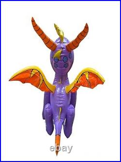 Spyro Inflatable Dragon Blow Up Toy Vintage 2002 RI Novelty HTF 18H X 17 READ