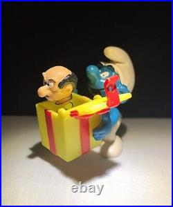 Super Smurfs Series 40247 Jokey Smurf Trick Box Smurf Vintage Peyo Schleich Toy