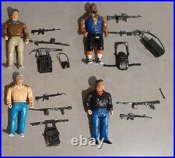 THE A TEAM 1983 VINTAGE Toy Action Figures Mr T Hannible Murdoch Peck guns belts