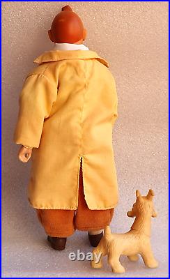 TINTIN SNOWY HERGE? VTG Action Figure Articulated Toy Doll 10 1980´s RARE