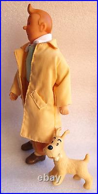 TINTIN SNOWY HERGE? VTG Action Figure Articulated Toy Doll 10 1980´s RARE