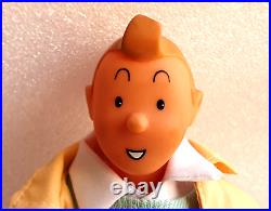 TINTIN SNOWY HERGE? VTG Action Figure Articulated Toy Doll 10 1980´s RARE