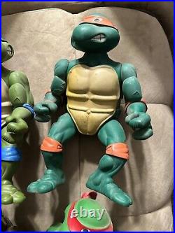 TMNT Giant 13 Figure Lot Original 1989 80s Mirage Studios Playmates Toys VTG