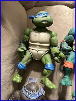 TMNT Giant 13 Figure Lot Original 1989 80s Mirage Studios Playmates Toys VTG