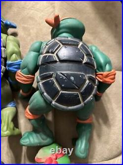 TMNT Giant 13 Figure Lot Original 1989 80s Mirage Studios Playmates Toys VTG