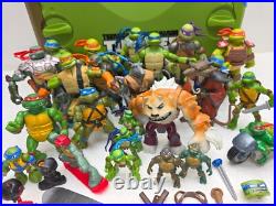 TMNT Vintage 20+ figure Lot with Vrum Ride-on Toy box and Dog Pound Free Ship