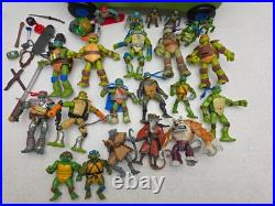 TMNT Vintage 20+ figure Lot with Vrum Ride-on Toy box and Dog Pound Free Ship