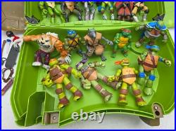 TMNT Vintage 20+ figure Lot with Vrum Ride-on Toy box and Dog Pound Free Ship