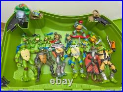 TMNT Vintage 20+ figure Lot with Vrum Ride-on Toy box and Dog Pound Free Ship