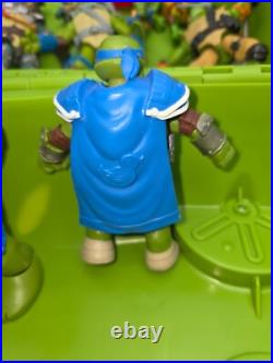 TMNT Vintage 20+ figure Lot with Vrum Ride-on Toy box and Dog Pound Free Ship