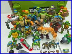 TMNT Vintage 20+ figure Lot with Vrum Ride-on Toy box and Dog Pound Free Ship