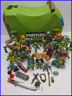 TMNT Vintage 20+ figure Lot with Vrum Ride-on Toy box and Dog Pound Free Ship
