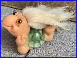 TURTLE Troll DAM 60's Toy Figure Vintage Long Hair Animal Adorable
