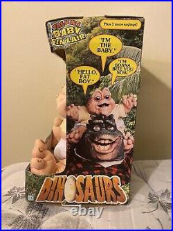 Talking Baby Sinclair Dinosaurs Rare Plush Toy New In Box Hasbro Disney Vintage