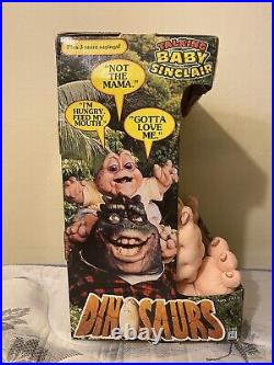 Talking Baby Sinclair Dinosaurs Rare Plush Toy New In Box Hasbro Disney Vintage