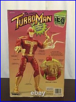 Talking Turbo Man Turboman Action Figure Toy In Box Vintage