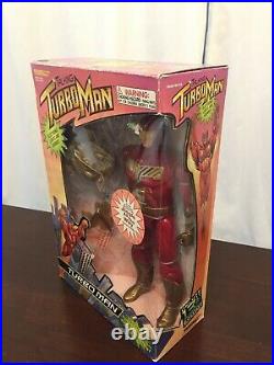 Talking Turbo Man Turboman Action Figure Toy In Box Vintage