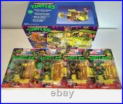 Teenage Mutant Ninja Turtles Retro Set 4 Figures Wagon van TMNT 2021 toy vintage