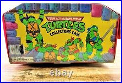 Teenage Mutant Ninja Turtles TMNT Deluxe Collector Case Figures Weapons VTG 1990