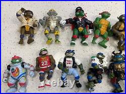 Teenage Mutant Ninja Turtles Vintage Toy Lot 25 Action Figures TMNT 1988-1991