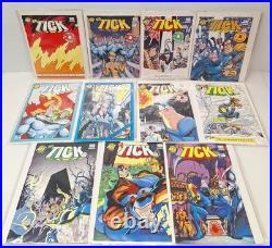 The Tick Vintage Toy / Comic Lot Bandai Super Hero Action Figure 1990s Books VTG