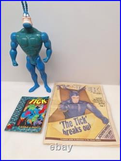 The Tick Vintage Toy / Comic Lot Bandai Super Hero Action Figure 1990s Books VTG